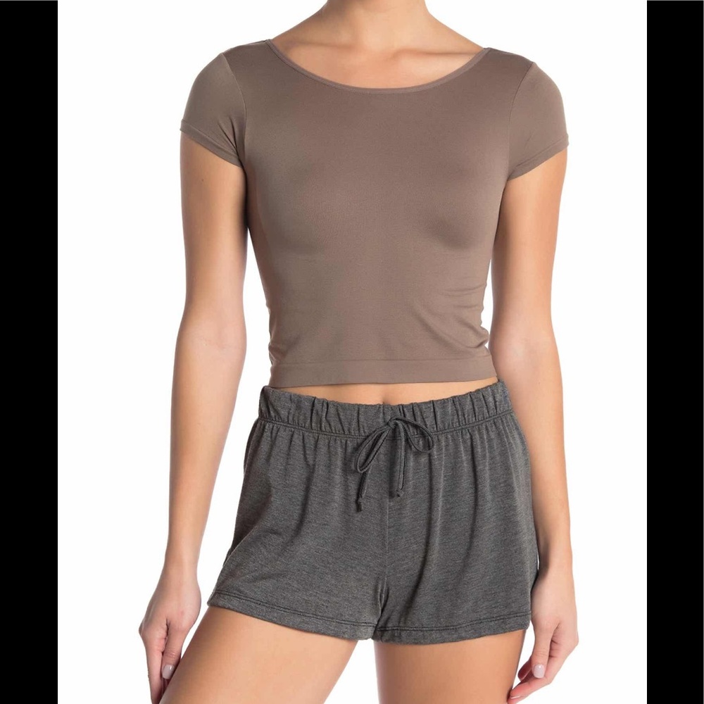 Free People Short Cap Sleeve Seamless Tee